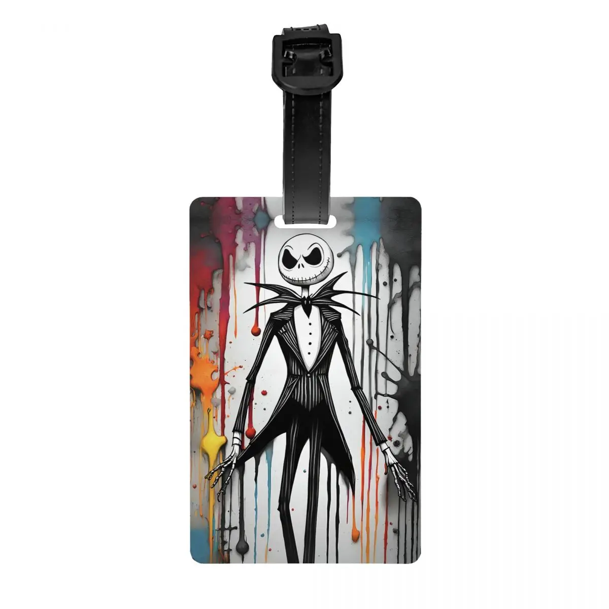 Custom Nightmare Before Christmas Luggage Tag Halloween Movie Jack Skullington Travel Bag Suitcase Privacy Cover ID Label