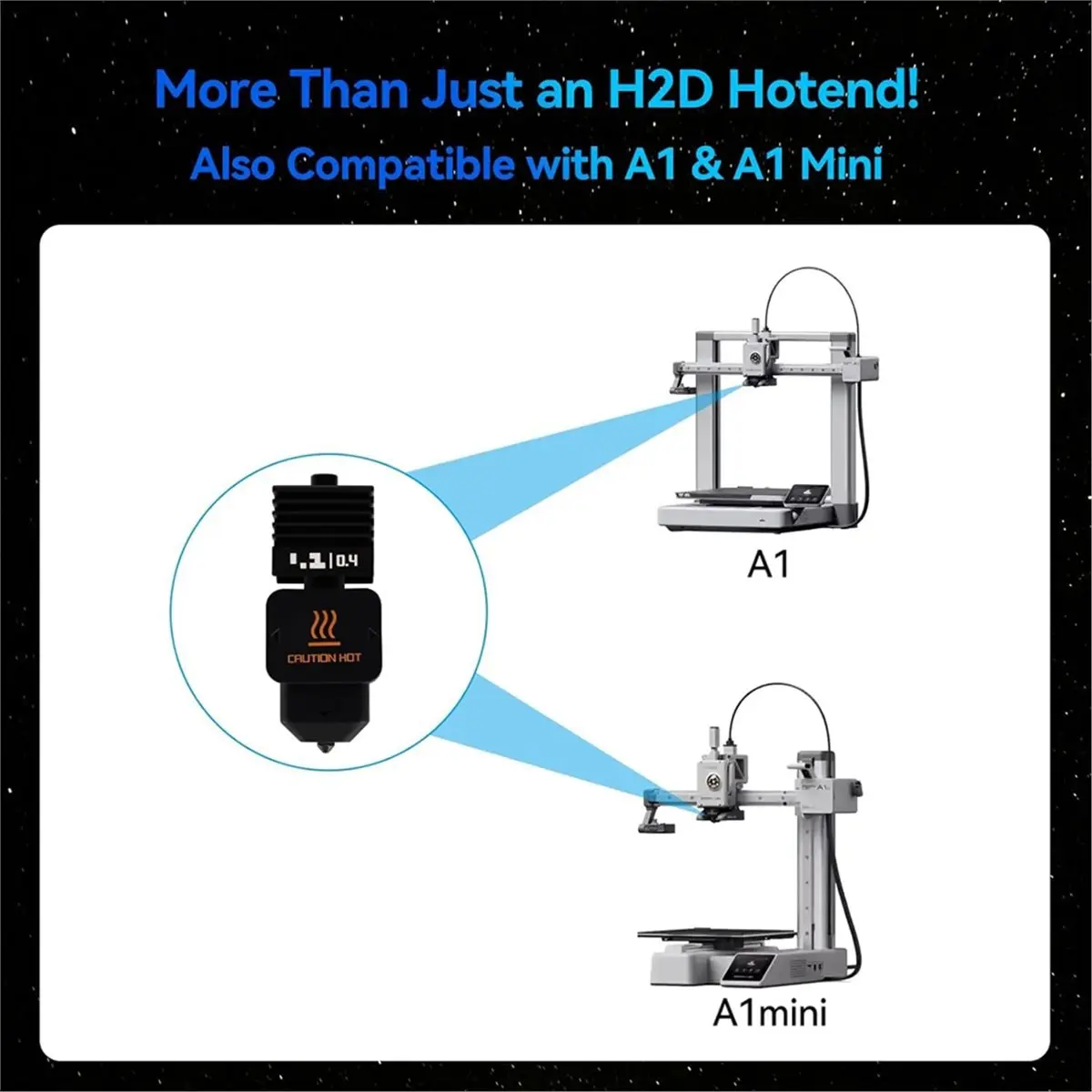 DT597 STOCK-H2D Hotend 0.2/0.4/0.6mm for H2D Hotend 3D Printer Replaceable Nozzle Hardened Steel Nozzle Kit