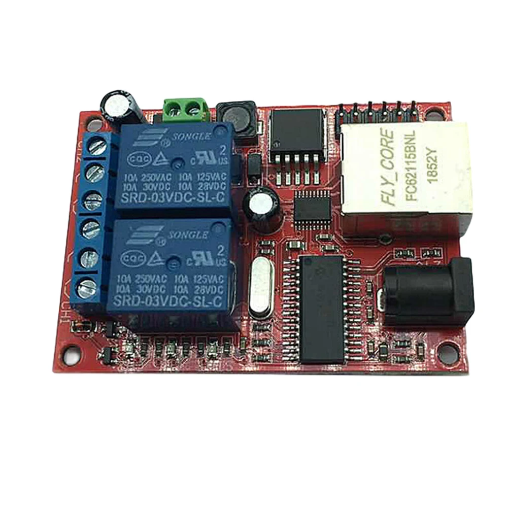 LAN Ethernet TCP/UDP Controller Module WEB Server 2 Channel WEB Server Relay Board Delay Switch Electronic Kit Circuit Board