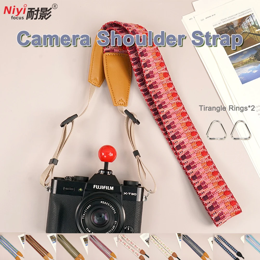 Poszerzony pasek na ramię aparatu Pasek na szyję Długi, pogrubiony, uniwersalny do aparatu Sony Nikon Canon Fuji Pentax M43 Leica SLR DSLR Mirrorless Cam