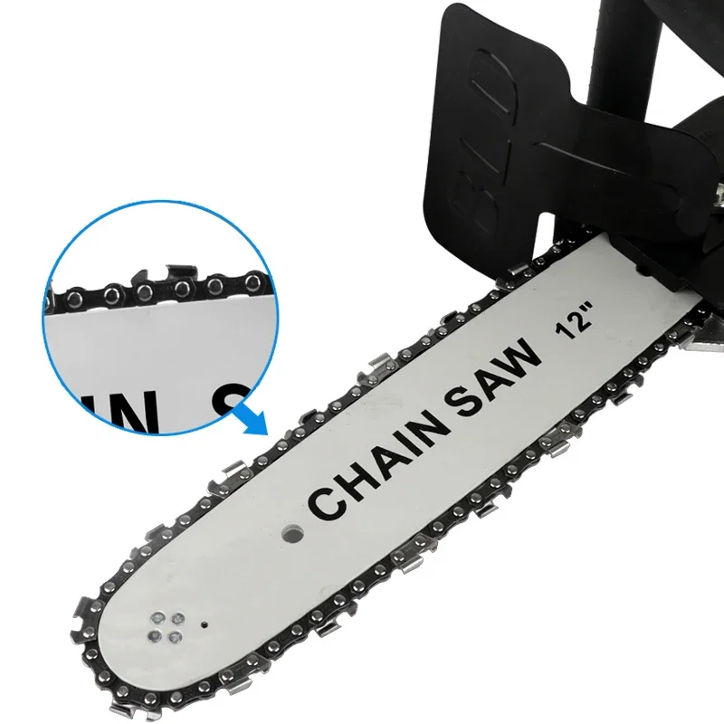 12-inch M10/M14 Electric Chain Saw Converter Bracket DIY Kit For 100/125/150 Angle Grinder Home Woodworking Tools