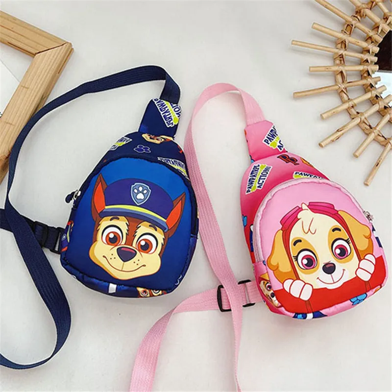 Paw Patrol Chest Bag Kawaii Shoulder Bags for Children Boys Girls Cute Cartoon Paw Patrol Travel Backpack Crossbody Bag Gifts