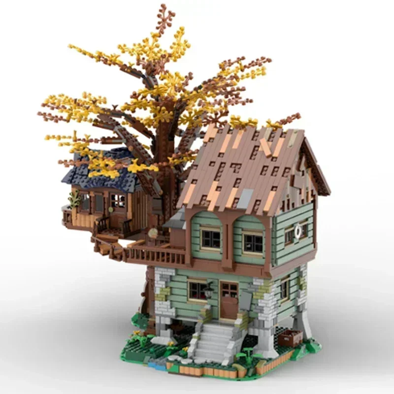 Street View รุ่น Moc อาคารอิฐ Lonely Fishing Cabin 21318 เทคโนโลยี Modular Blocks ของขวัญของเล่นคริสต์มาส DIY ชุดประกอบ