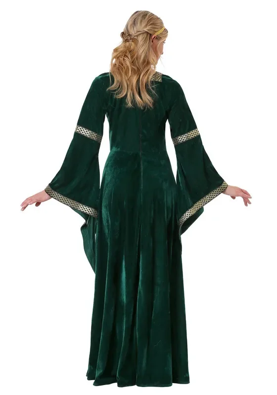 Halloween European Medieval Vintage Court Queen Cosplay Dress Adult Greek Princess Queen Costume M-2XL