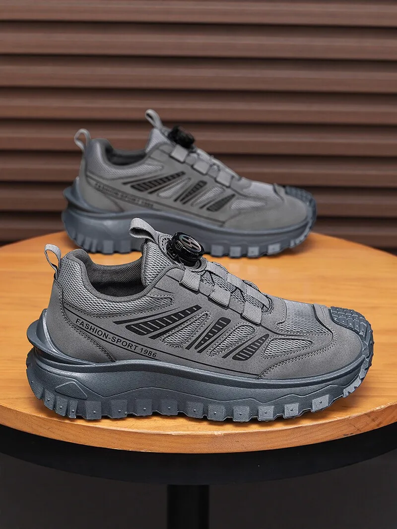 Men's Work Shoes Anti-Slip Thick Bottom Waterproof Outdoor Sports Climbing Shoes Labor Protection Shoes Casual Sporty Style
