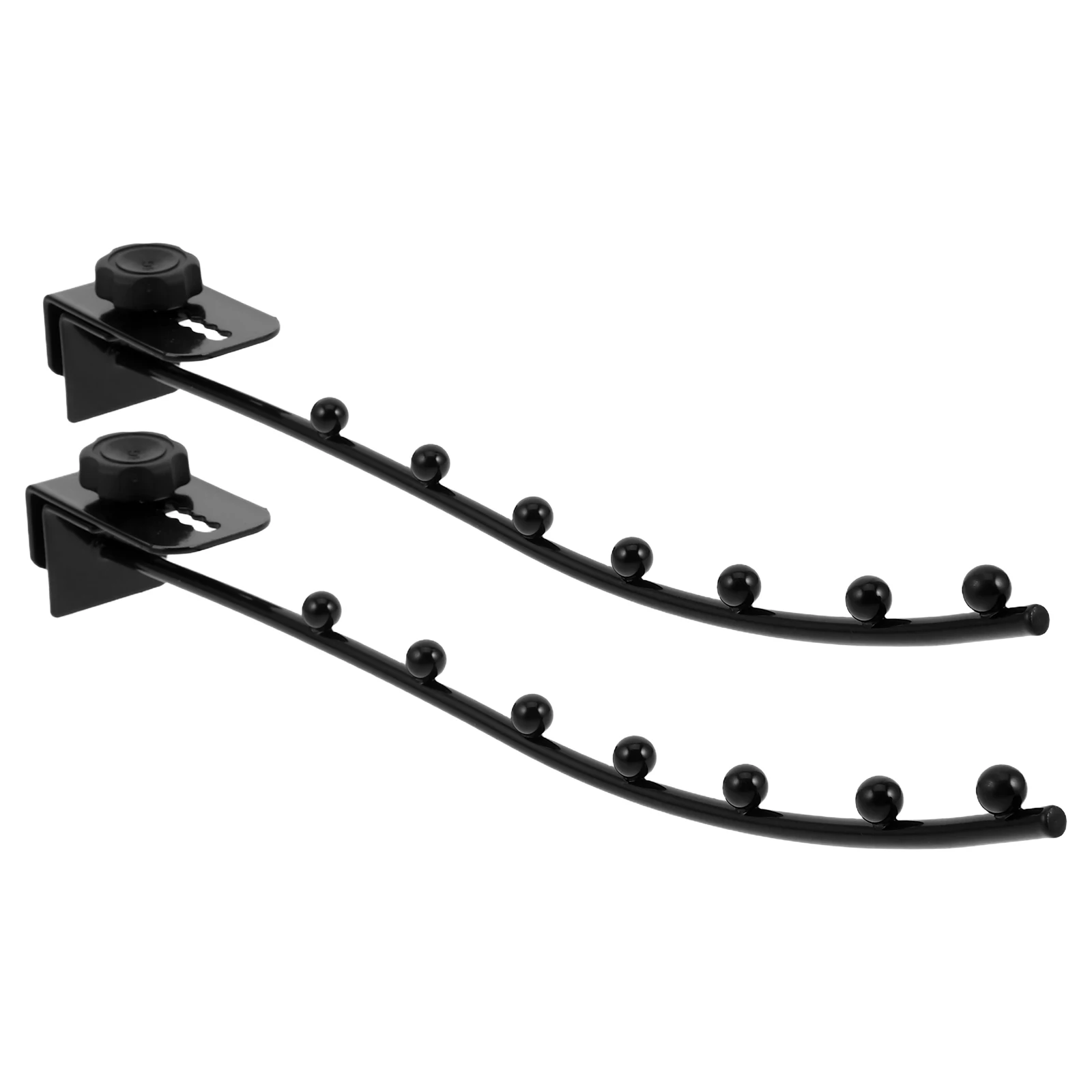 

2pcs Anti-theft Window Hooks Adjustable Length Foldable Arms Bedroom Balcony Hangers Wall Mount Garment Rack Storage Organizer