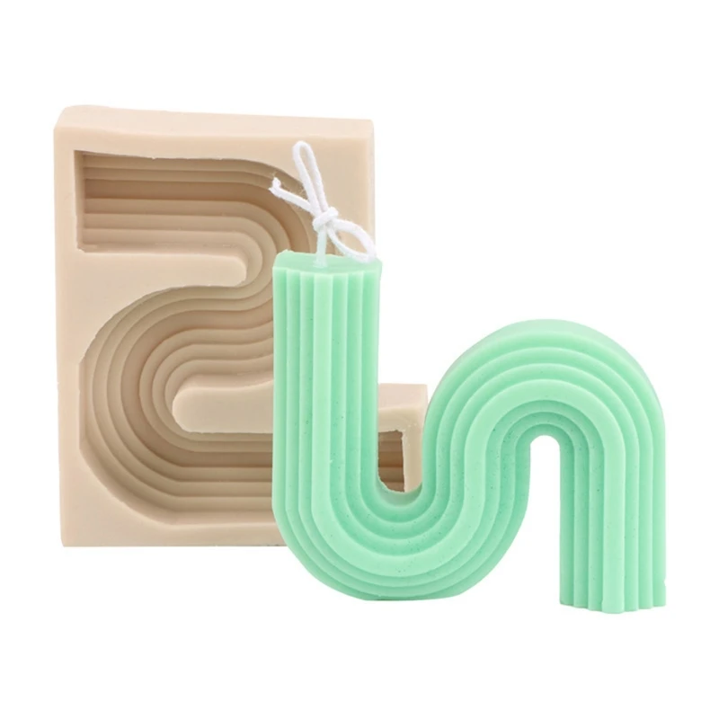 Stampo geometrico in silicone per candele con aromi epossidici in gesso per decorazione domestica Dropship
