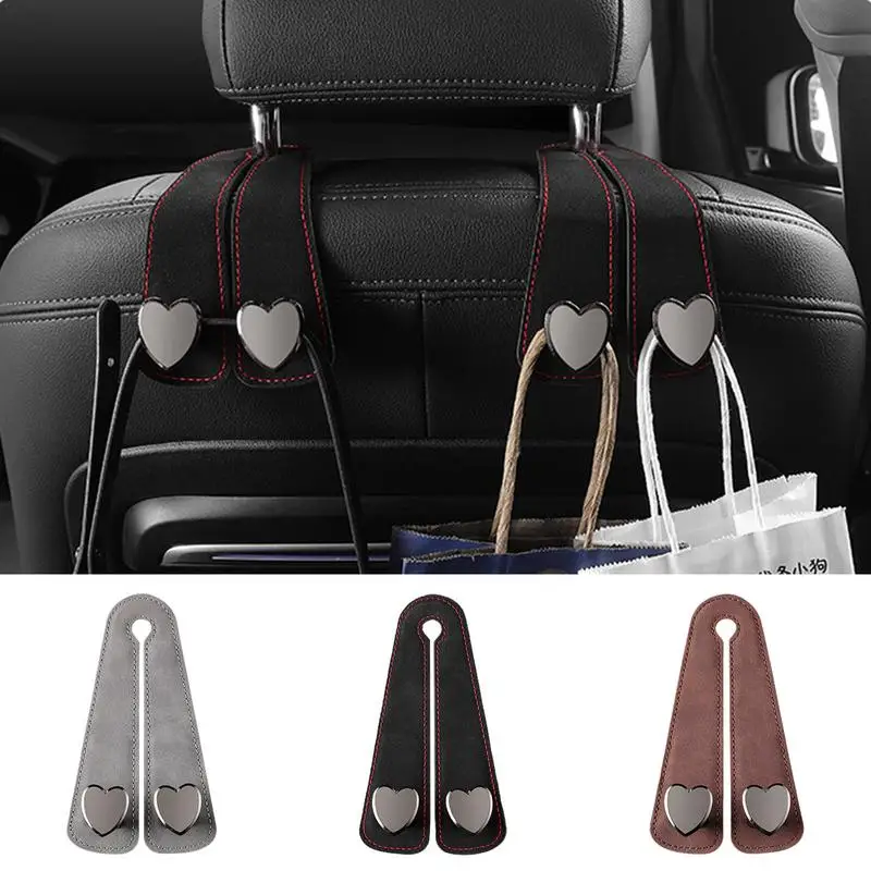 

Car Seat Hangers Car Bag Hanging Storage Hooks Autos Double Hook Car Accessories For Women Interior, Rotating Organization