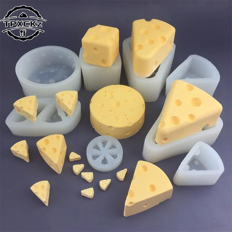 Cute Cheese Silicone Mold Non-Stick Fondant Cake Tray Chocolate Ice Cube Soap Making Mold Food Grade DIY