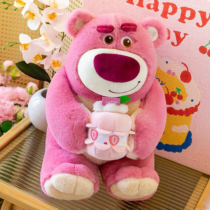 หมอนนุ่มสำหรับเด็ก boneka mainan ตุ๊กตาหมีสตรอเบอร์รี่เค้กตุ๊กตาหมีน่ารัก kado ulang tahun pacar ตุ๊กตาหมีสตรอเบอร์รี่