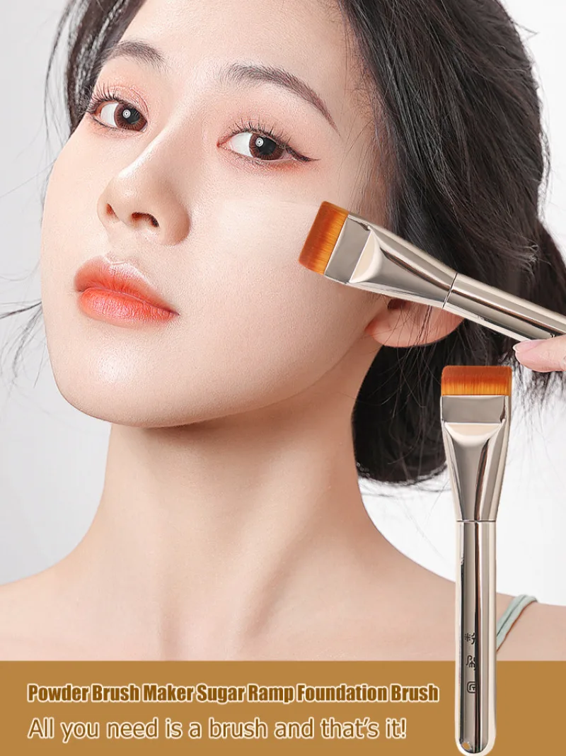 Flat Head Slope Ultra Thin Makeup Brush for Fast Applying Powder