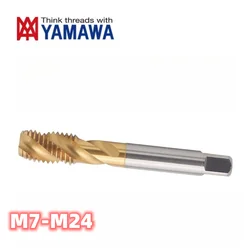 YAMAWA HSSE Metric With Tin Spiral Fluted Tap M7M8 M9 M10 M11 M12 M13 M14 M15 M16 M18 M20 M22M24 Machine Screw Fine Thread Taps