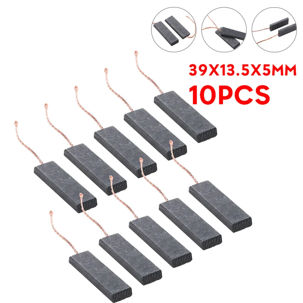 Imagem -02 - Substituição da Escova de Carbono 39x13.5x5 mm para Siemens Tambor Máquina Lavar Motores Escovas Carbono Acessórios da Ferramenta Elétrica 10 Peças