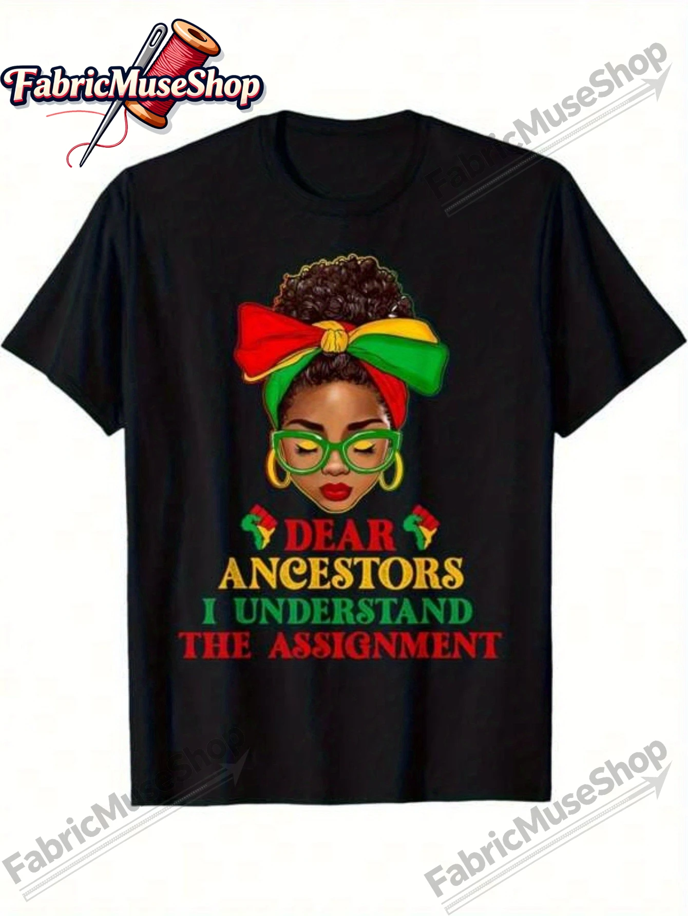 Juneteenth 1865 Freedom T-Shirt for Women And Unisex - Featuring an Afro Messy Bun And African Heritage Design with The Phrases