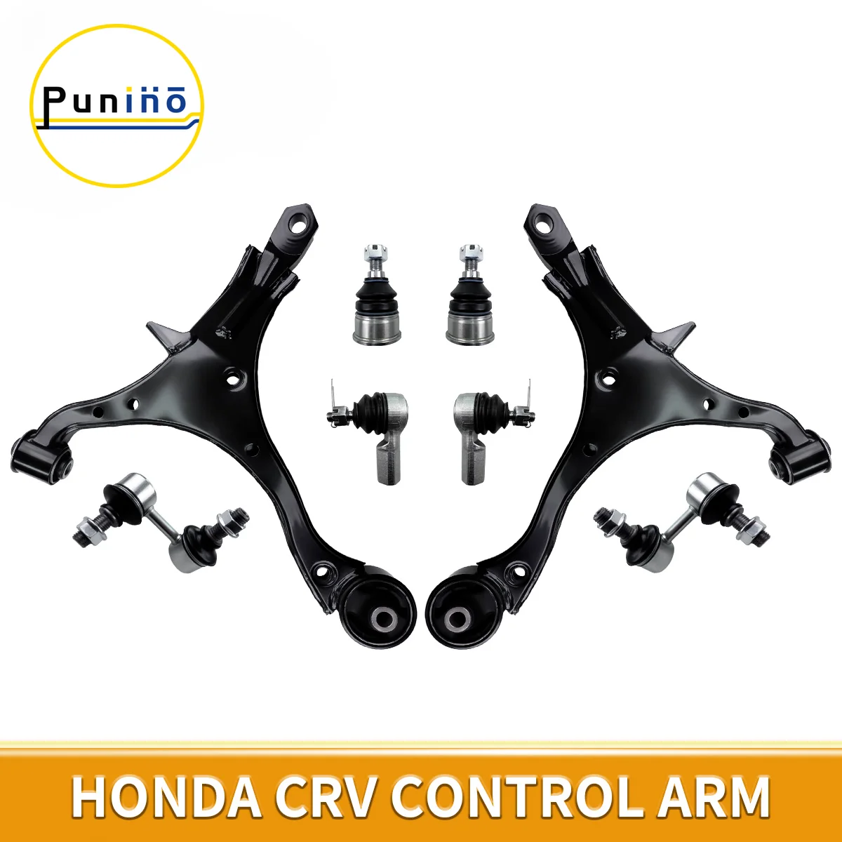 

Punino 8pcs Front Lower Control Arm Ball Joint Stabilizer Sway Bar Link Outer Tie Rod for Honda CR-V 2002 2003 2004-2006