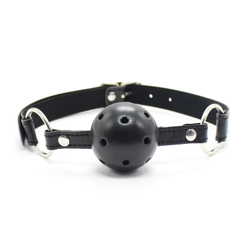 Fun, Sexy, Leather Toy Supplies Black Mouth Ball PU Flirting Adult Toy Mesh Mouth Flail for Women