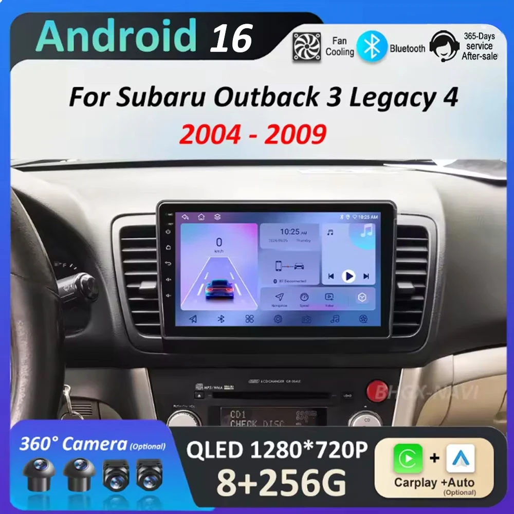 

Android 16 for Subaru Outback 3 Legacy 4 2004 2005 - 2009 Car Radio Video Multimedia Player Bluetooh IPS QLED Screen Auto Tools