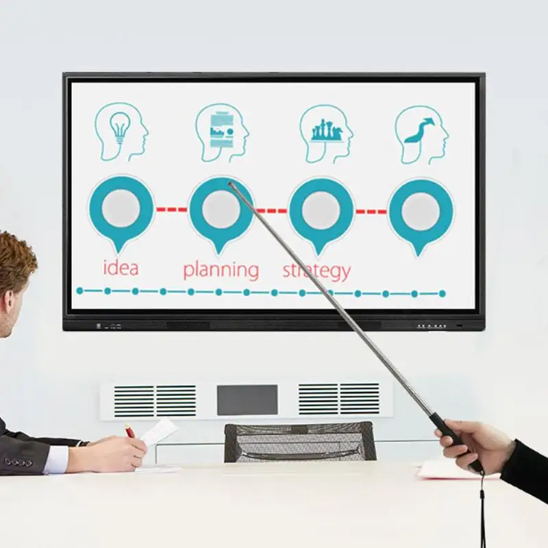 Puntatore retrattile per insegnanti puntatore didattico con impugnatura antiscivolo per presentazione puntatore portatile telescopico Stick per insegnanti
