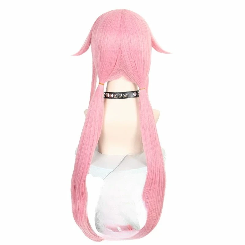 Różowa peruka anime z podwiniętymi końcówkami, syntetyczne włókno odporne na ciepło, idealna na imprezę kostiumową Halloween dla kobiet.