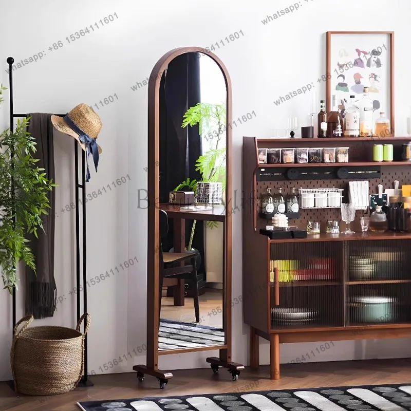 Standing Floor Decorative Mirrors Vintag Luxury Wooden Design Decorative Mirrors Long Princess Espejos Para Pared Furniture