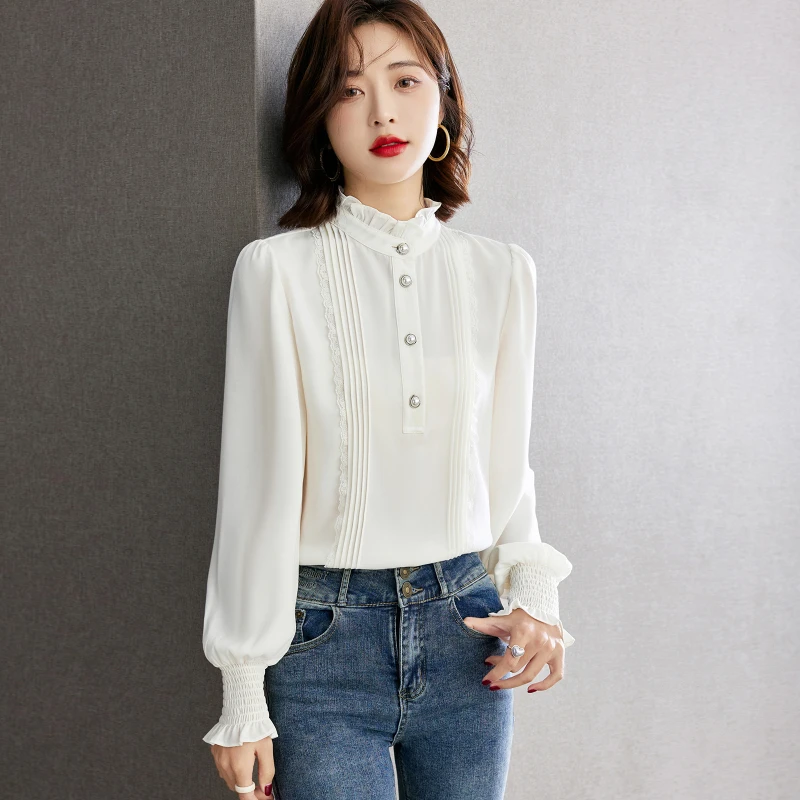 

Рубашка женская с длинным рукавом, на пуговицах, Py664