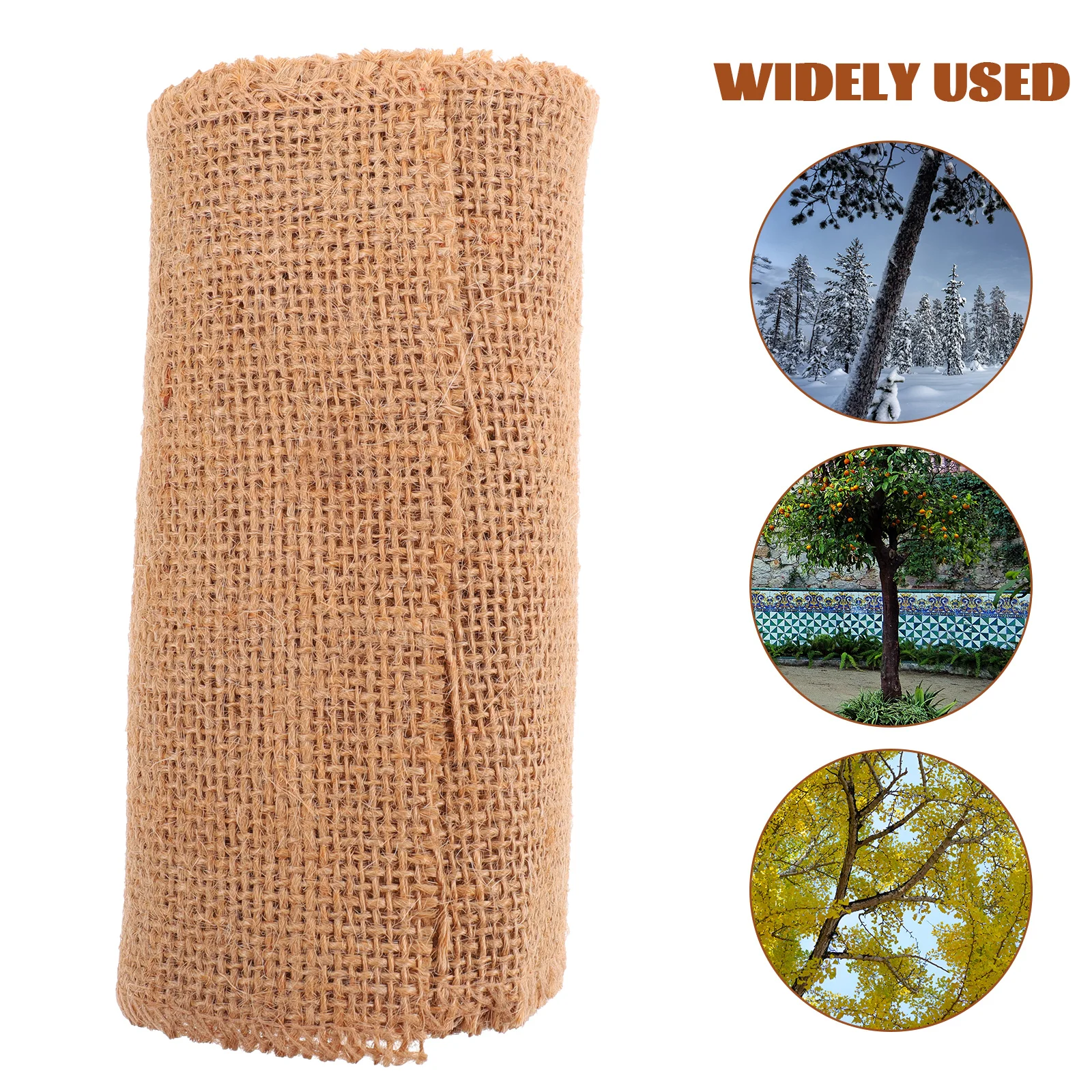 

4 Rolls Of Soft Jute Tree Bark Protector Wrap For Winter Drought Resistance And Heat Preservation