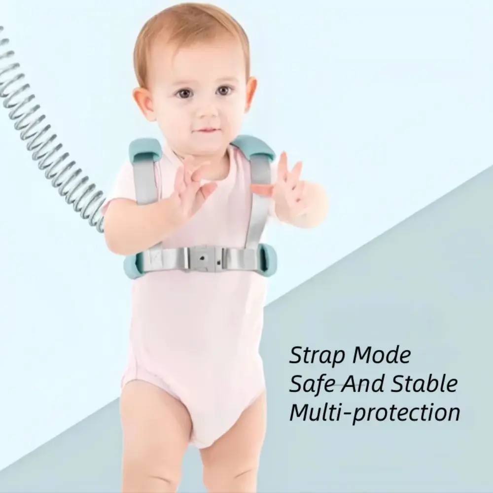 Steel Wire Toddler Harness Leashes Breathable 2 in 1 Adjustable Anti-lost Wrist Link Band Soft Comfortable Children Harness