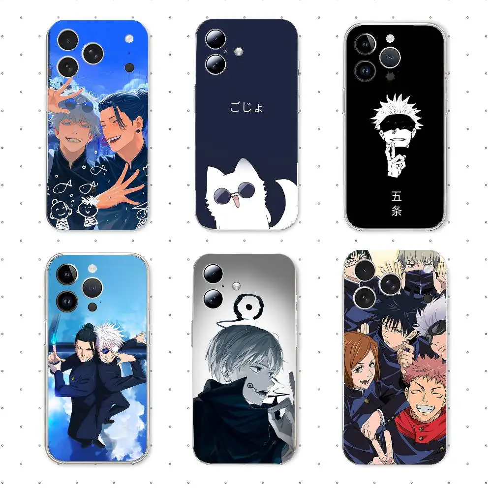 

Cool Anime J-Jujutsu-Kaisen-S Cute Phone Case For Iphone17 16 15 11 13 14 Pro Max 7 8 Plus X Xr Xs Max Se2020 12mini Transparent