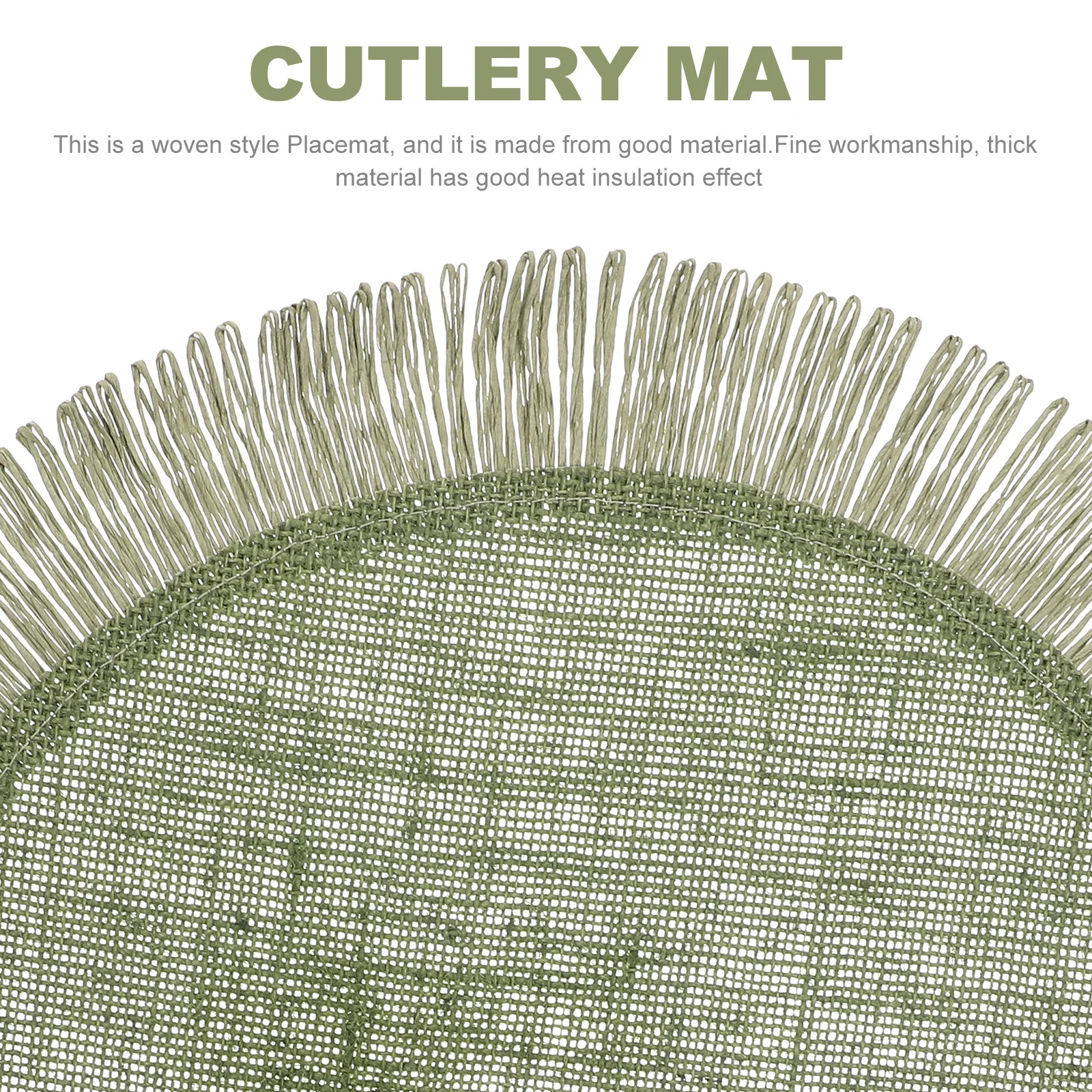 

2pcs Round Placemat Woven Style Heat-Resistant Table Mat For Home Café Use Decorative Placemats Anti-Scald Bowl Pad Insulated