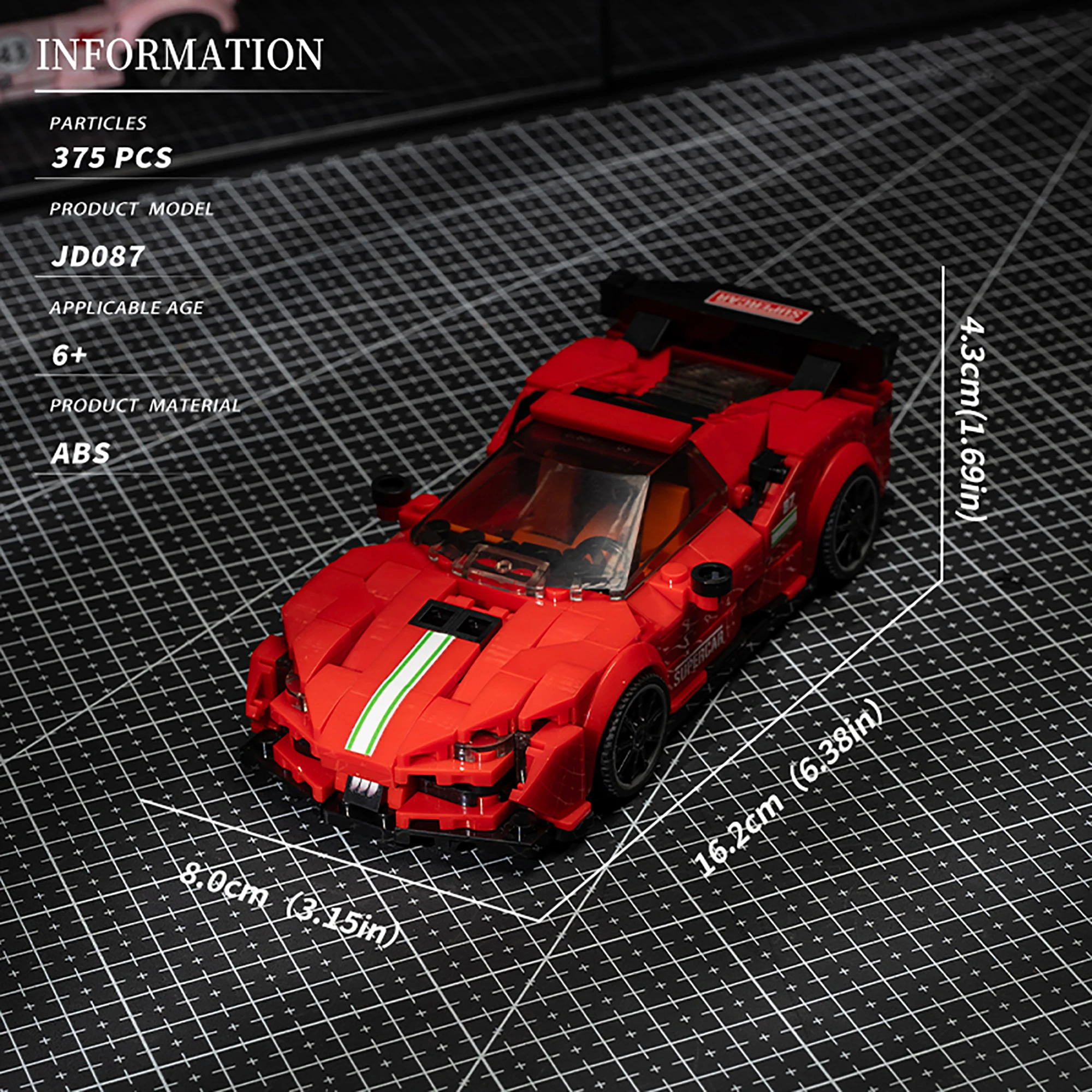 ตัวต่อรถแข่งความเร็วสูง SF90XX จำนวน 375 ชิ้น ชุดตัวต่อรถซูเปอร์คาร์ ของเล่นตัวต่อสำหรับเด็กและผู้ใหญ่ ของขวัญ