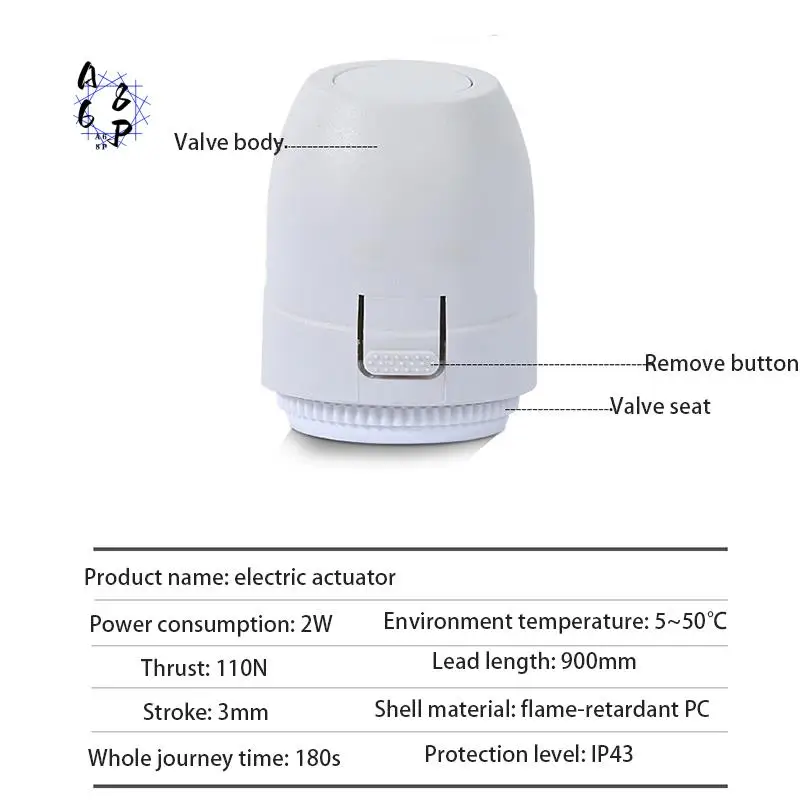 A68P-Floor Heating Valve NC AC 230V Electric Thermal Actuator Manifold For Underfloor Heating Thermostat