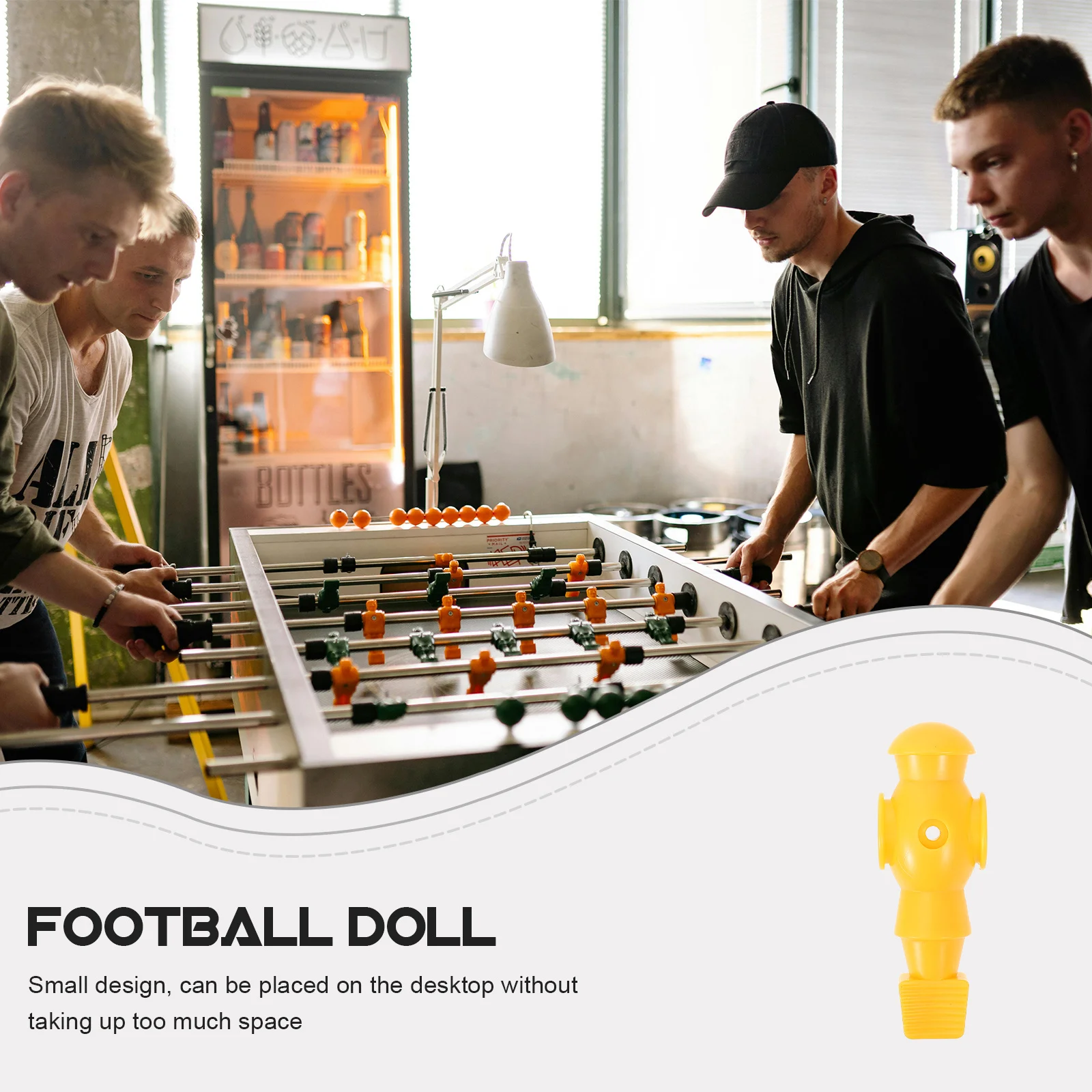 

4pcs Football Replacement Football Table Soccer Table Soccer Player Players For Foosball Accessories Tabletop Sports