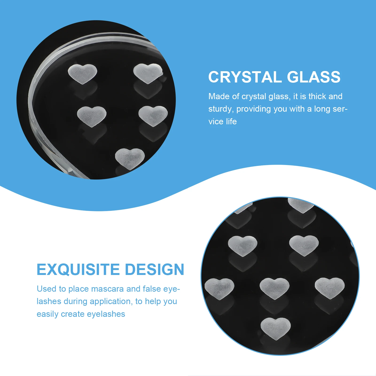 

Mini Eyelash Extension Container Lash Tray Organizer Portable Crystal Clear Glue Holder For Salon Home Use Extend Glue Drying