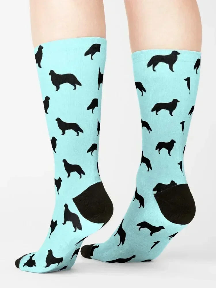 Flat Coated Retriever Silhouette(s) Socks gift japanese fashion heated christmass gift Male Socks Women's