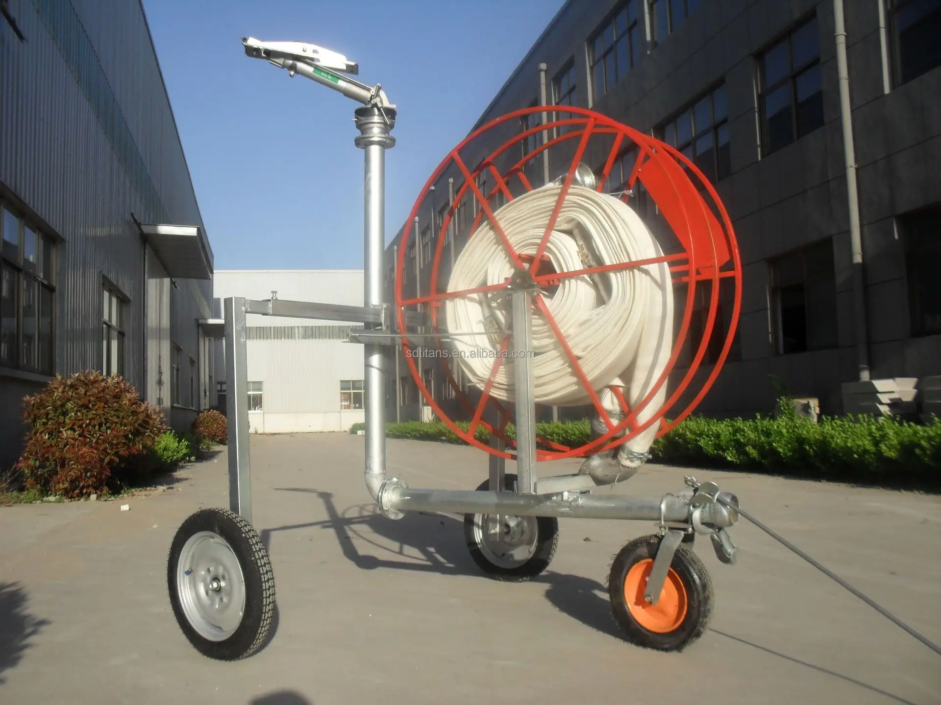 Farm Irrigation System Travelling Hose Reel Sprinkler Irrigation Machine Equipment With Big Rain Gun Sprinkler