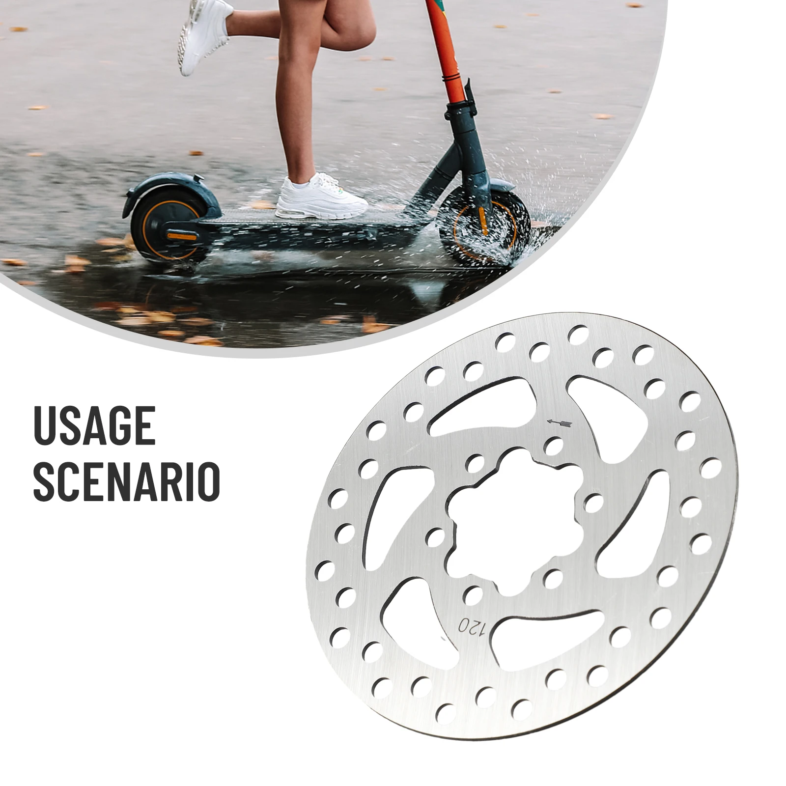 Electric Scooter Accessories 120mm Brake Disc with Screws Ideal Fit for Six Hole Models like For xiaomi For M365