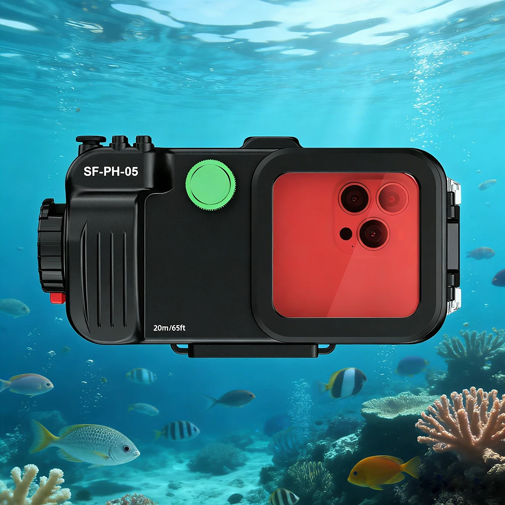 

Universal phone waterproof case with red filter set 20 meters waterproof phone case compatible with IPhone 18 18 Pro 17 17 Pro