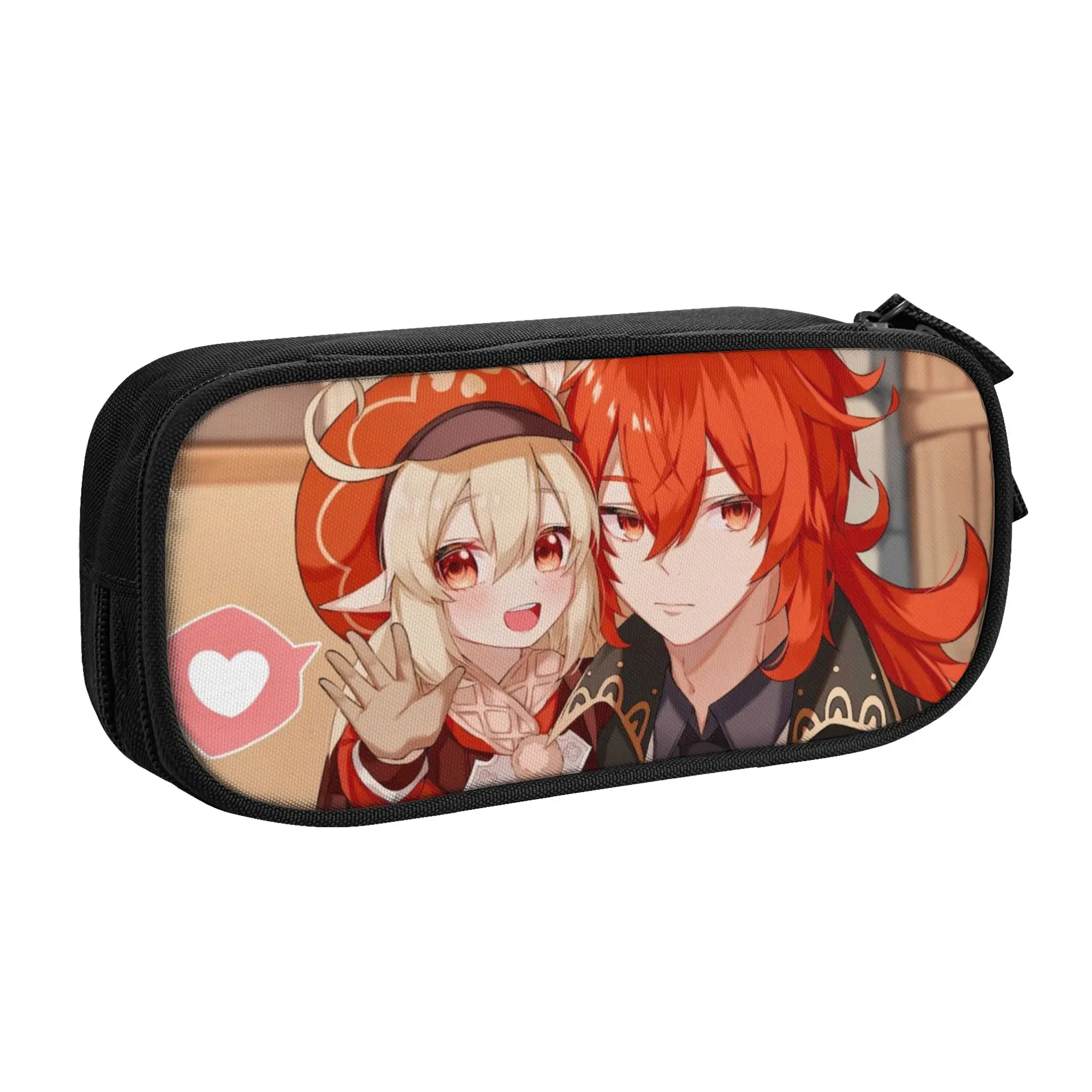 Anime Genshin Impact Cute Pencil Case Boy Girl Large Capacity Manga Kawaii  Pencil Pouch Student School