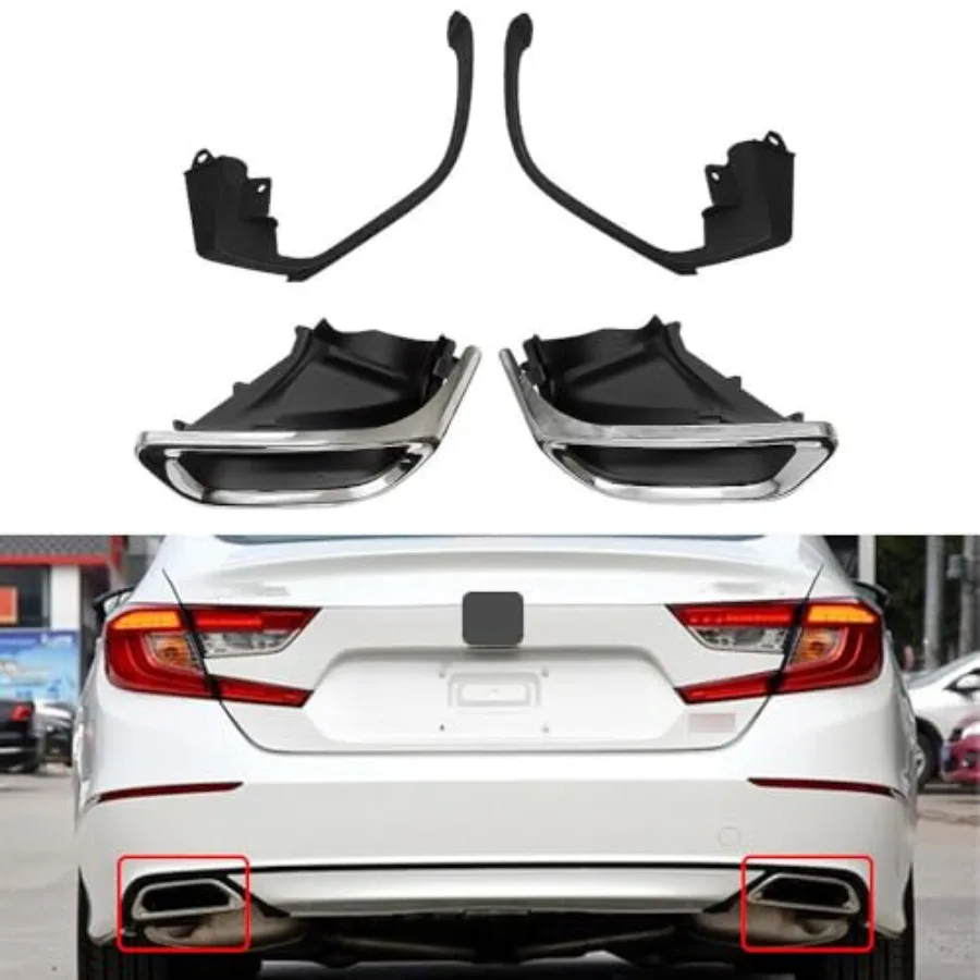 طرف يسار يمين متوافق مع 2018 2019 2020 Honda Accord تعديل ترقية العادم مع قوس لأداء العادم المحسن #1
