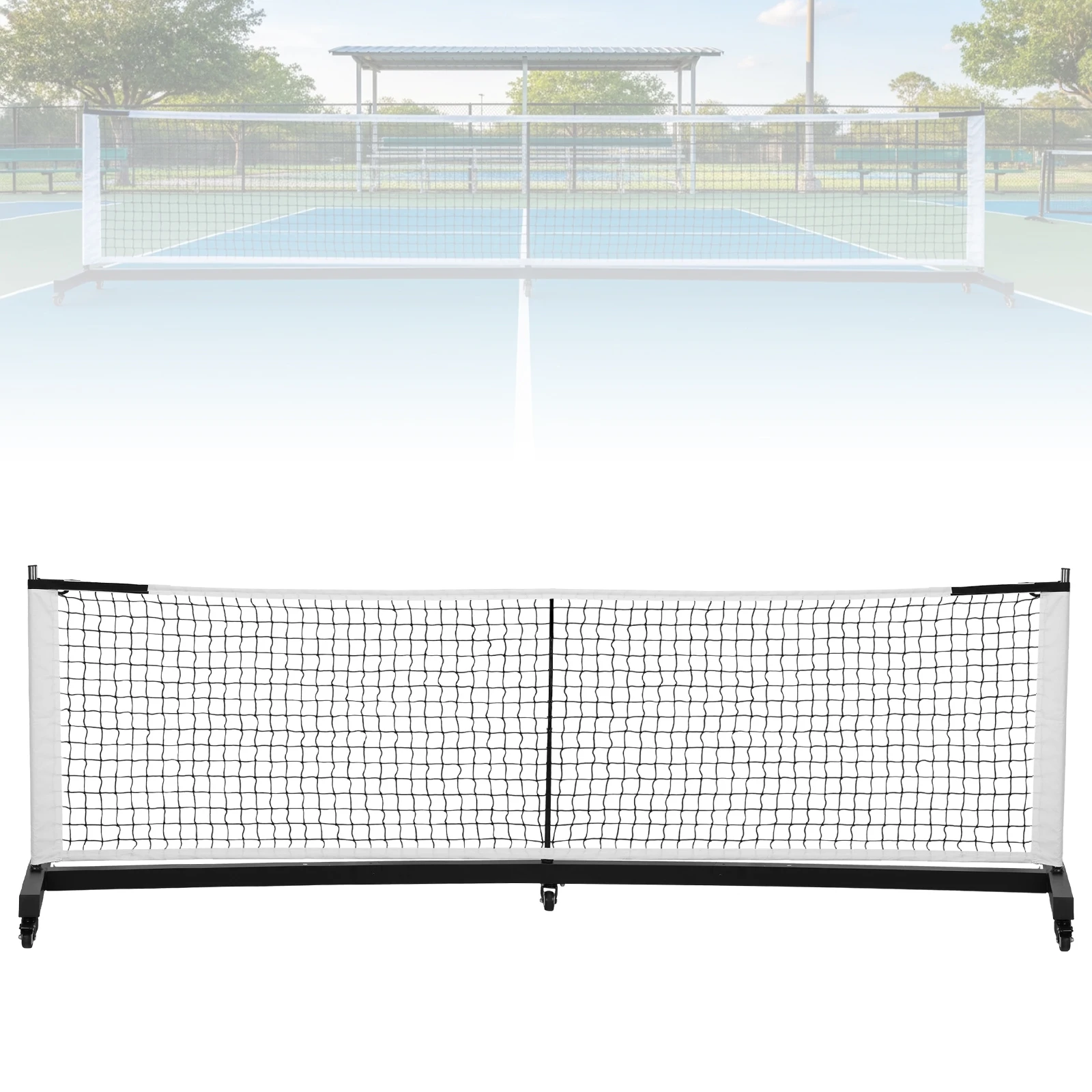 

Heavy Duty Pickleball Net with Wheels Professional Pickle Ball Game Net Stand 22Ft Lightweight for Tennis Driveway Backyard