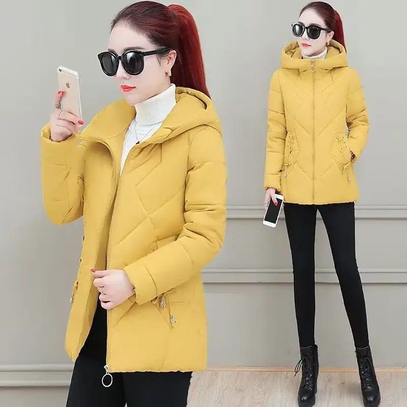 

Осенне-зимнее пальто, женская пуховая куртка с хлопковой подкладкой, пальто с капюшоном, утепленные парки, ветрозащитная теплая верхняя одежда на молнии, свободное пальто 2025