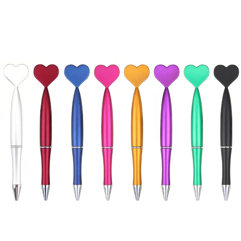 

100Pcs Love Heart Ballpoint Pen Black Ink Bullet Point Heart Shaped Ball Pens Students Writing Tools Pen Office Pens Stationery