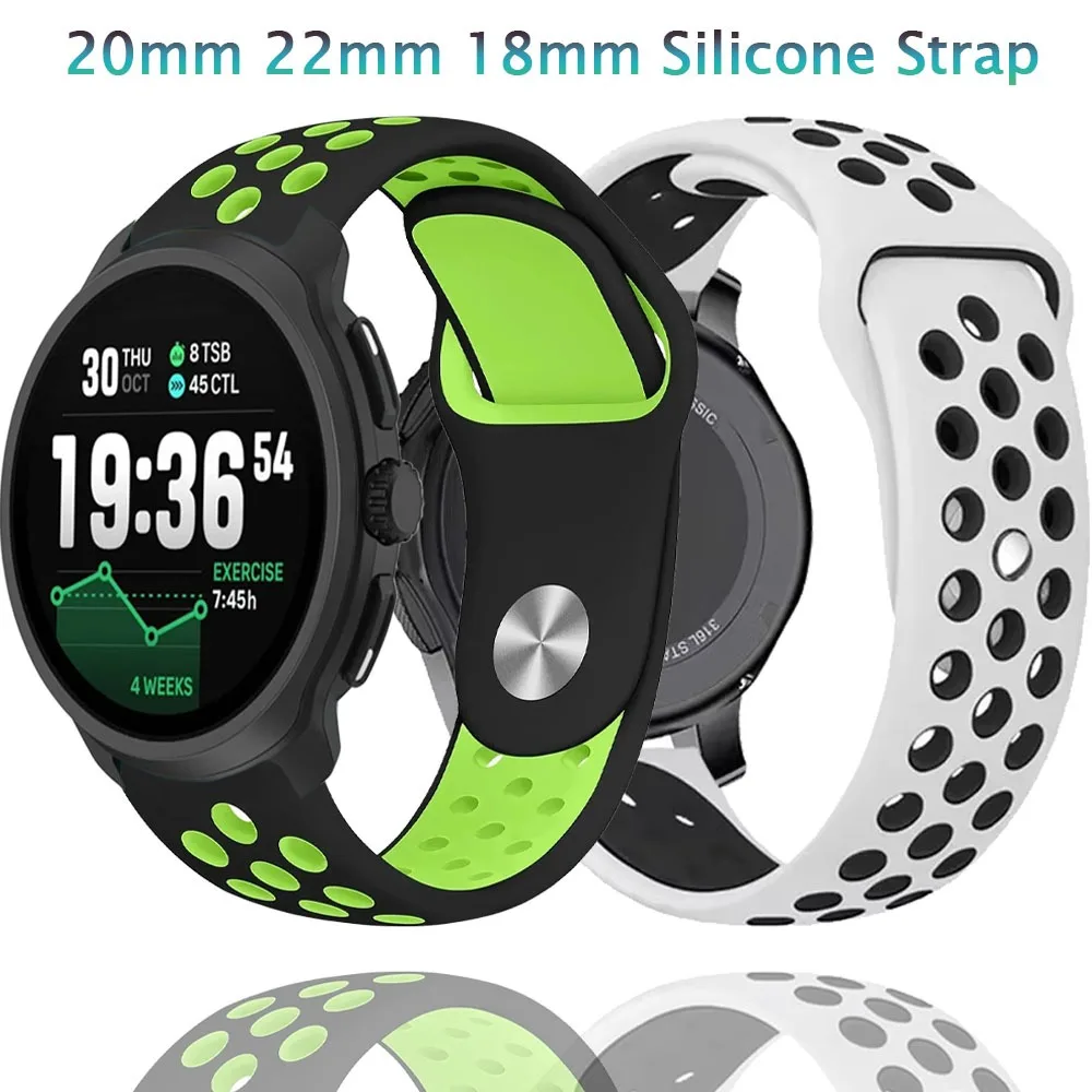 20mm 22mm 18mm Silikonarmband für COROS APEX 4 42mm PACE Pro Soft Wristband Suunto Vertical 2-Race 2 S-Run-Ocean/CMF Watch 3 Pro