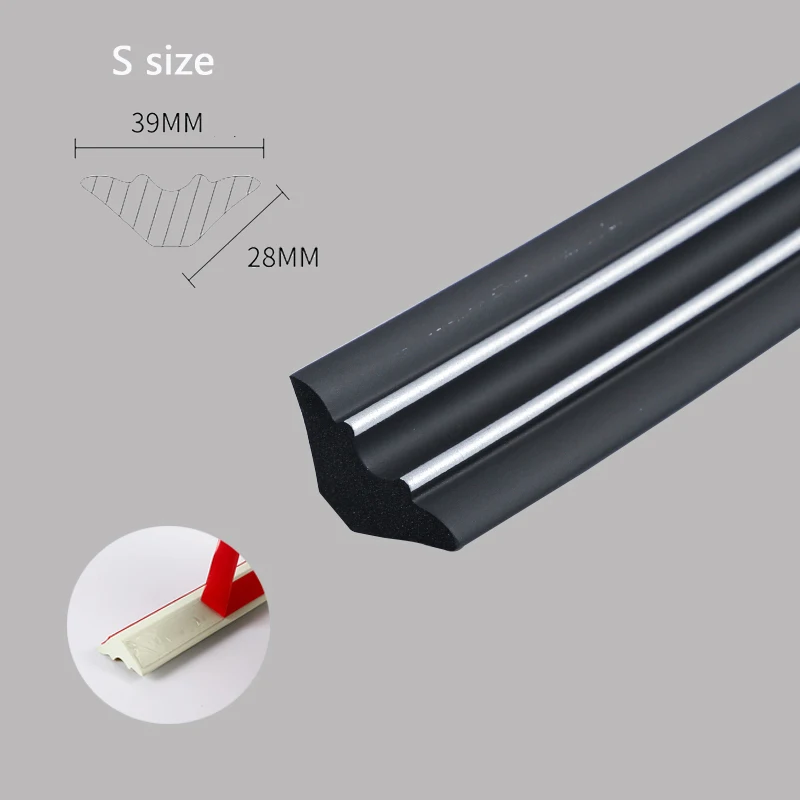 5M 3D Foam Wall Edge Strip Stickers Zelfklevende Waterdichte Plint Hoek Taille Lijn Plafond Rand Strip Home Decor