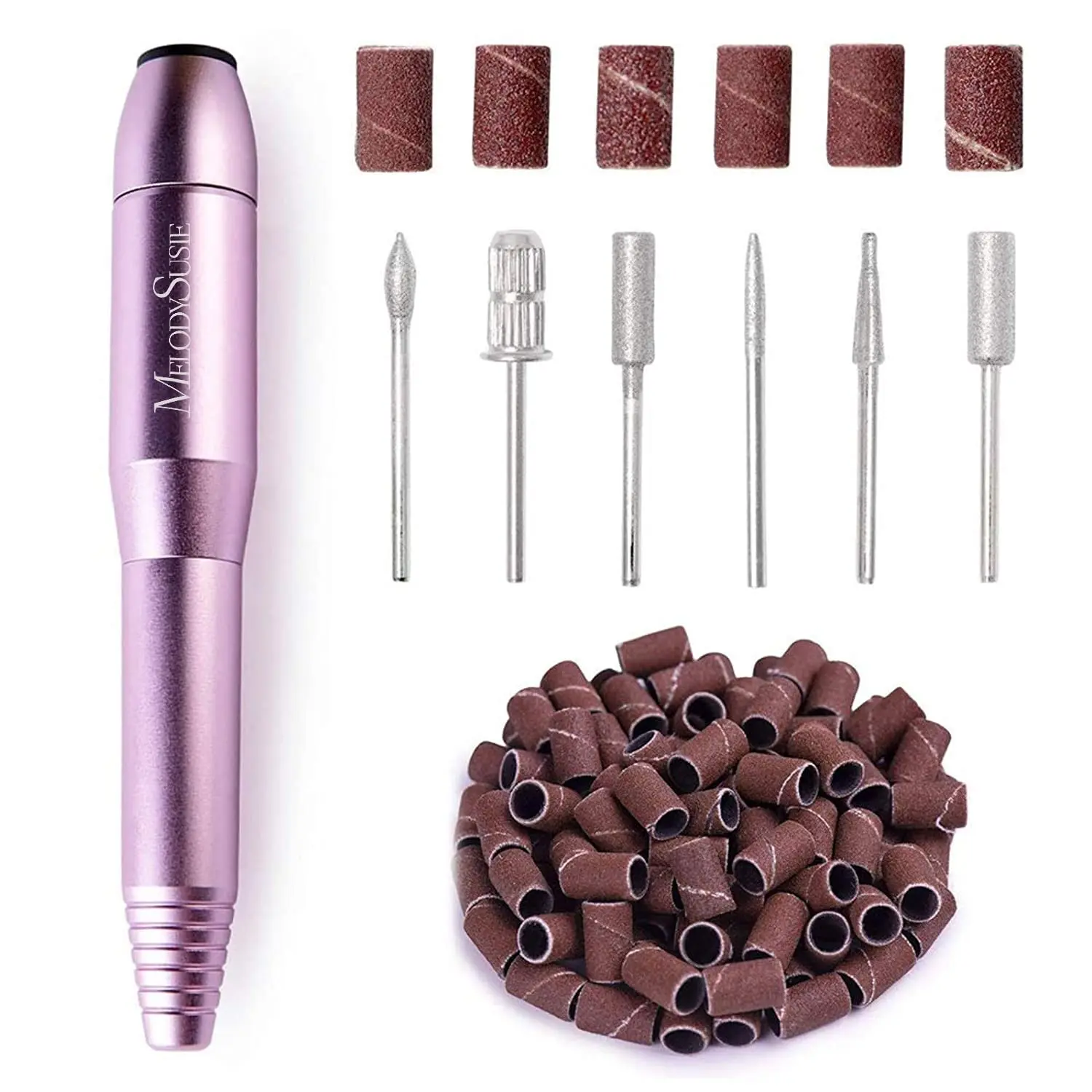 

MelodySusie Pen-Shaped Portable Nail Drill with AC Adapter, PC120B 20000RPM Electric File with Compact Design for All Nail Care,