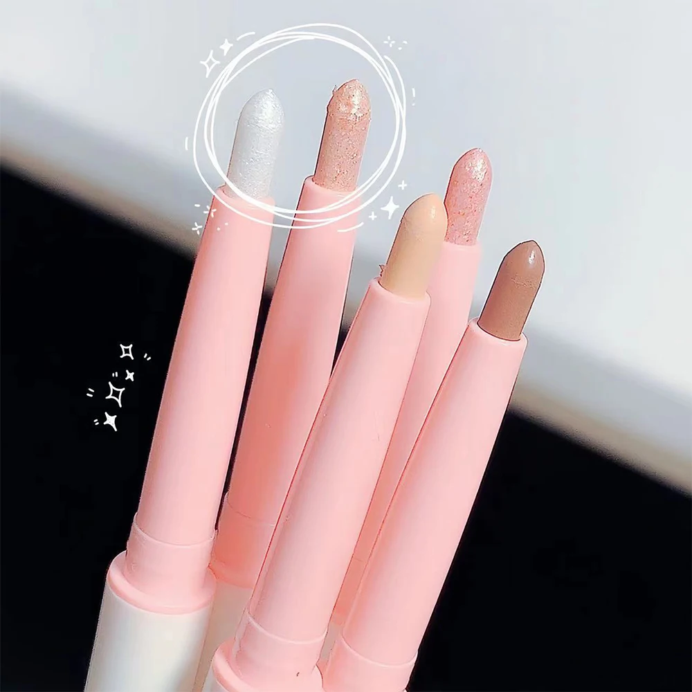 Double Headed Diamond Glitter Eyeliner Lying Silkworm Pen Eye Makeup Highlighter Waterproof Glitter Eyeshadow Stick Makeup Tools