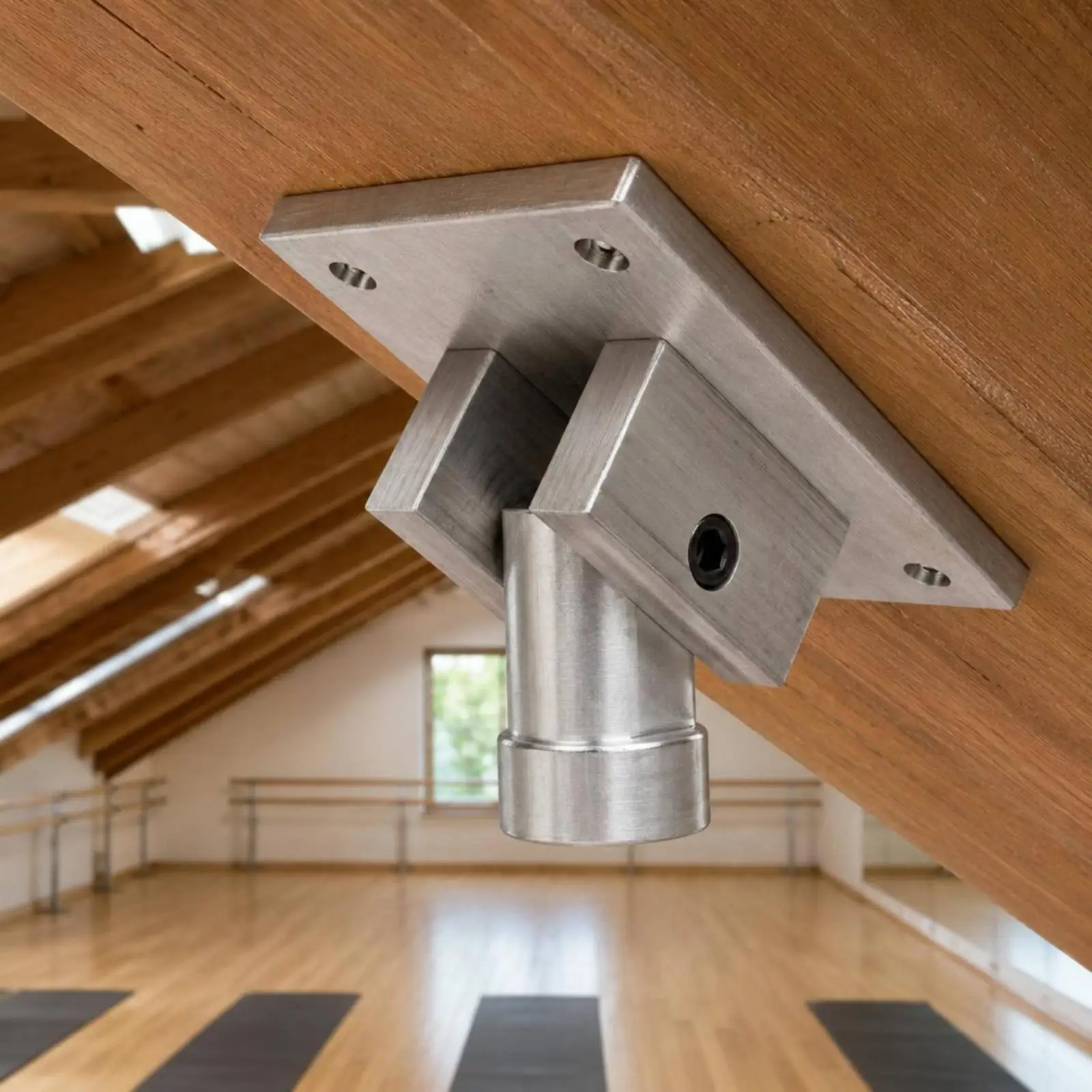 Steel Ceiling Mount Dance Pole Bracket with Socket for Gym Equipment