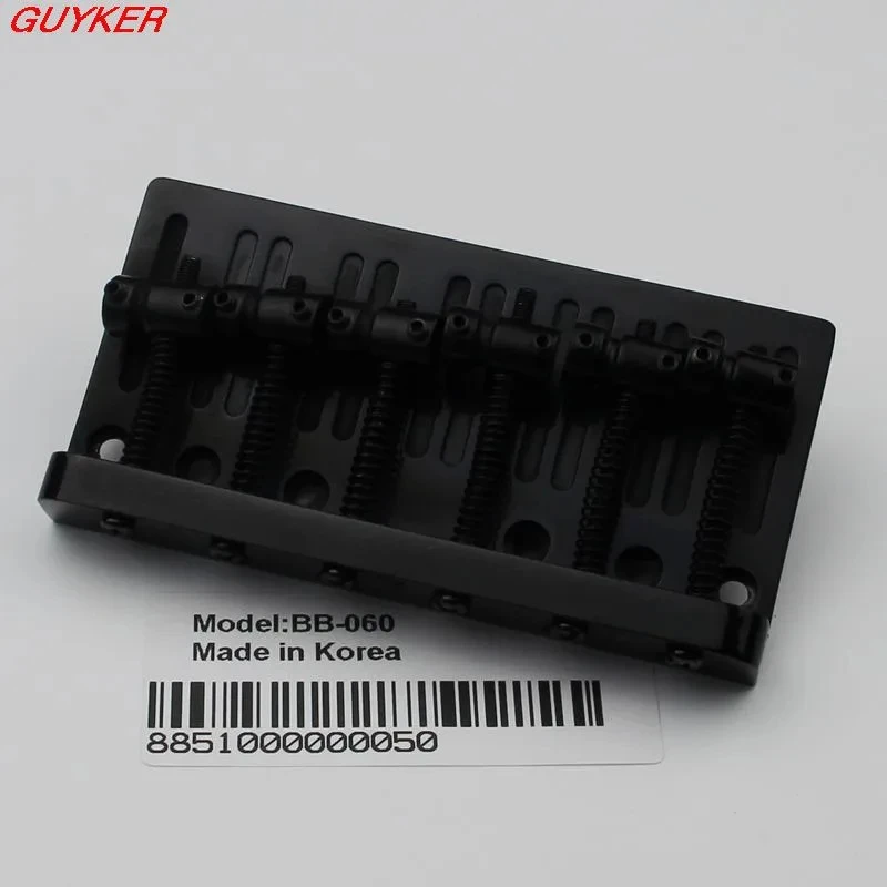 New 6 String Electric Bass Guitar Bridge In Black Chrome