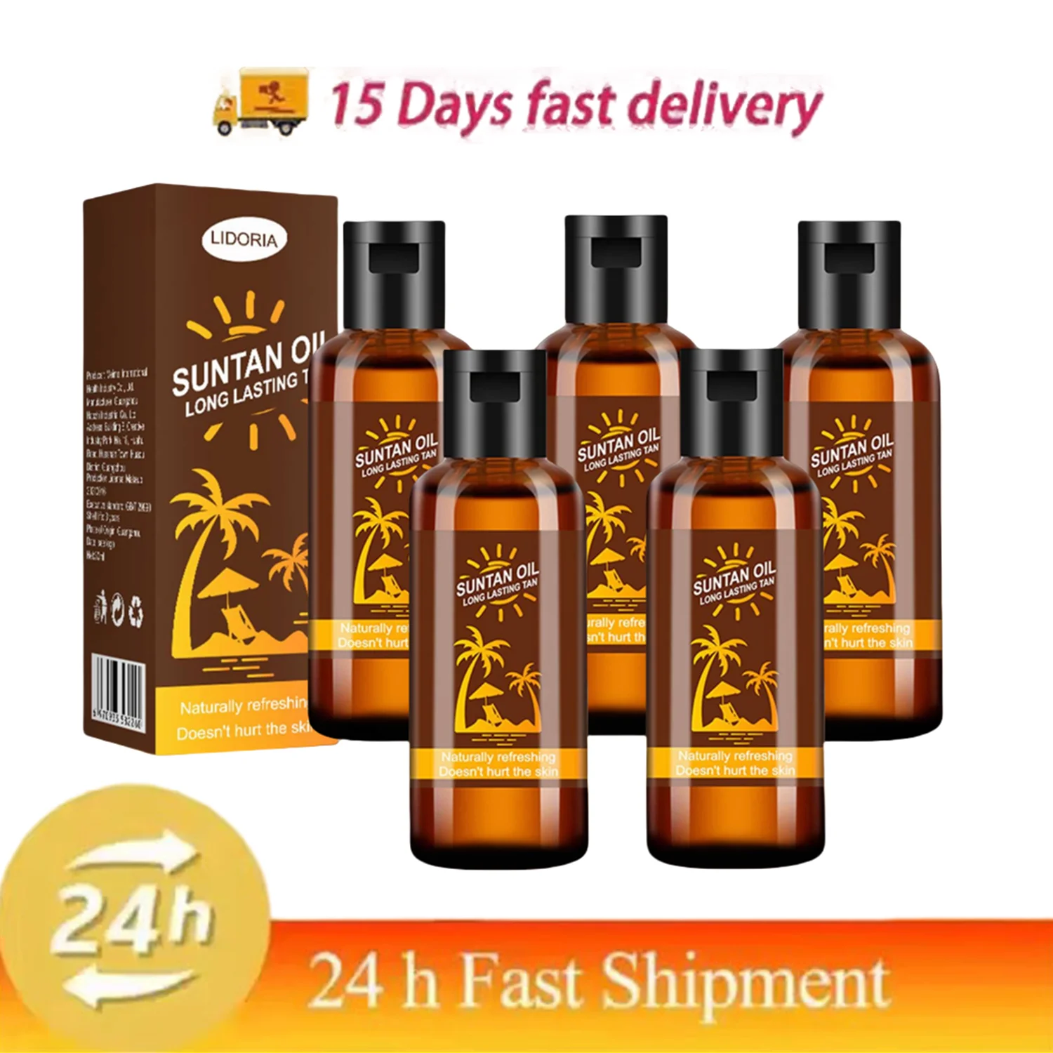 

5Pcs Sun-free Natural Tanning Drops Deep Nourishment Enhance Skin Melanin Liquid Bronzer Makeup Healthy Tan Improve Dry Rough
