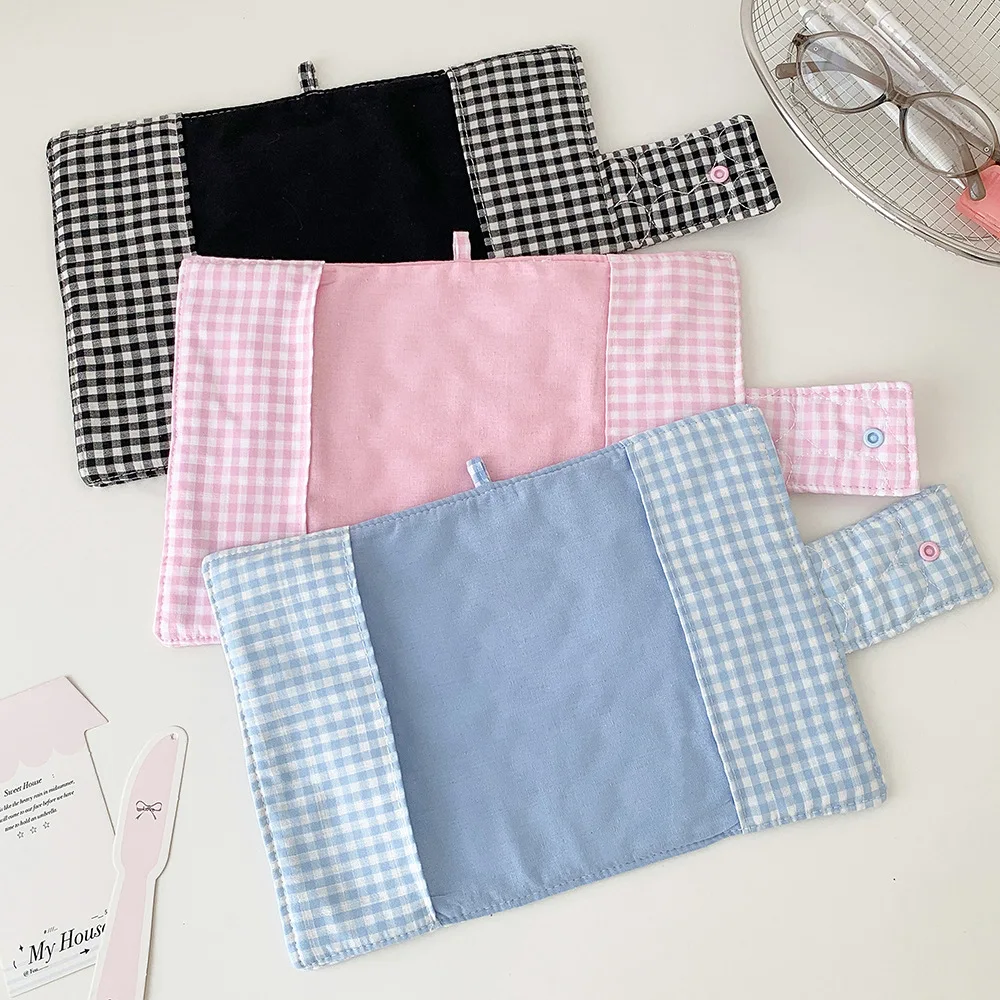 Koreanische Mode Gitter-Liebes-Motiv Abnehmbare Buchhülle Schreibwaren-Aufbewahrung Schutzhülle A5 Pack Buchhülle – Detail 7